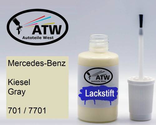 Mercedes-Benz, Kiesel Gray, 701 / 7701: 20ml Lackstift, von ATW Autoteile West.